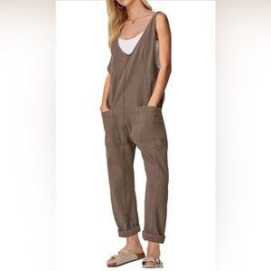 Stylish Khaki-colored Jumpsuit